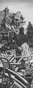 Willy Brandt in piedi tra le macerie che erano Brema nel 1945 da English School